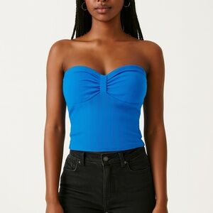 Deep blue tube top
